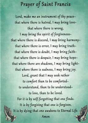Recovery Greeting Card - AA - St. Francis Prayer | RecoveryShop