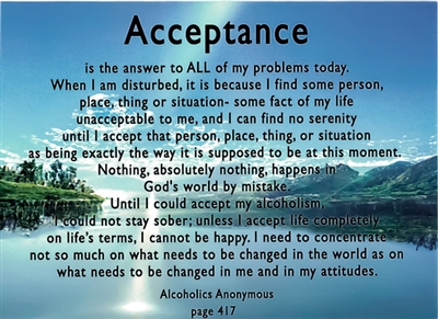 Recovery Greeting Card - Acceptance - AA Pg. 417 | RecoveryShop