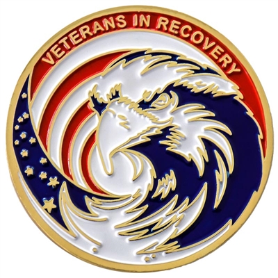 Veterans in Recovery Painted - Recovery Medallion | RecoveryShop