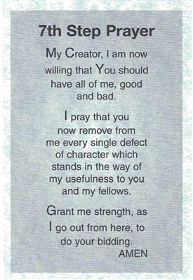 AA 7th Step Prayer - Inspirational Card | Recovery Shop